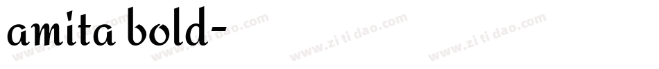 amita bold字体转换
